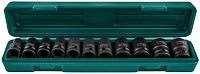 Набор торцевых головок 1/2"DR, ударные, диаметр 10-24 мм Jonnesway S03A4111S, 11 штук